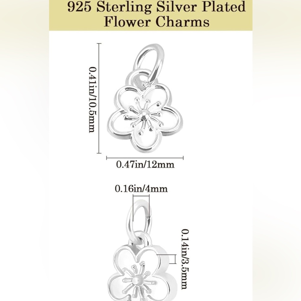Braided Floral Keychain with Silver Clip - Picture 2 of 3
